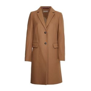 Tommy Hilfiger Coat - WOOL BLEND CLASSIC C brown obraz