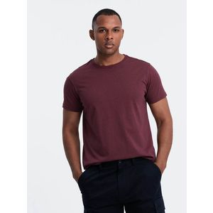 Ombre Classic BASIC men's cotton T-shirt - maroon obraz