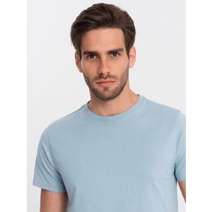 Ombre Men's classic cotton BASIC T-shirt - blue obraz