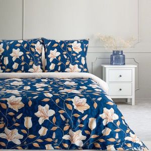 Eurofirany Unisex's Bed Linen 451813 Navy Blue obraz