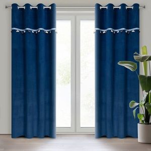 Eurofirany Unisex's Drape 418358 Navy Blue obraz