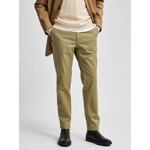 Khaki chino kalhoty Selected Homme Miles obraz