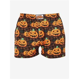 Oranžovo-hnědé pánské trenýrky Styx Halloween dýně obraz