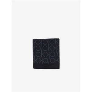 Černá dámská malá vzorovaná peněženka Calvin Klein Trifold 6cc W/Coin obraz