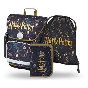 BAAGL 3 SET ERGO HARRY POTTER POBERTŮV PLÁNEK Školní set, tmavě modrá, velikost obraz