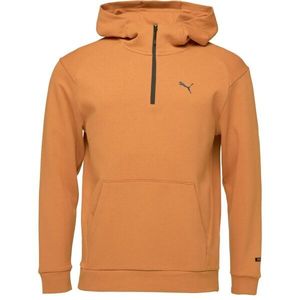 Puma RADCAL HOODED HALF ZIP Pánská mikina, hnědá, velikost obraz