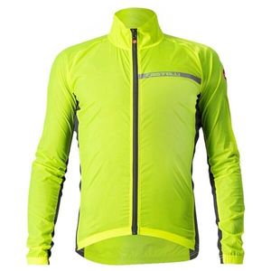 Castelli SQUADRA STRETCH Pánská větrovka na kolo, reflexní neon, velikost obraz