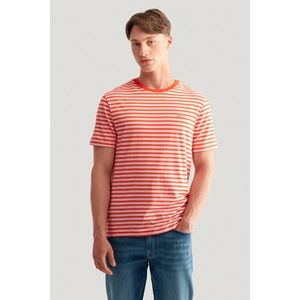 TRIČKO GANT STRIPED SS T-SHIRT GRAPEFRUIT ORANGE obraz