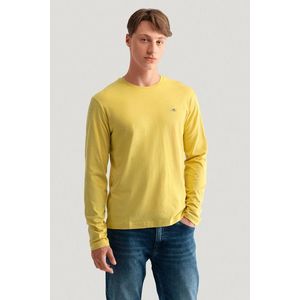 TRIČKO GANT REG SHIELD LS T-SHIRT PARCHMENT YELLOW obraz