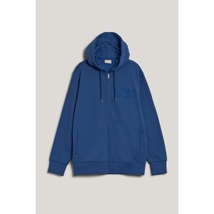 MIKINA GANT REG TONAL SHIELD FULL ZIP HOODIE RICH BLUE obraz