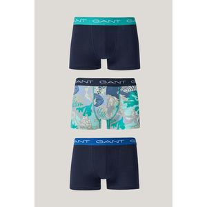 SPODNÍ PRÁDLO GANT SEA PRINT TRUNK 3-PACK LAGOON BLUE obraz