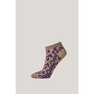 PONOŽKY GANT MONOGRAM INTARSIA ANKLE SOCKS DARK KHAKI obraz