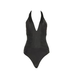 Trendyol Black Textured Swimsuit obraz