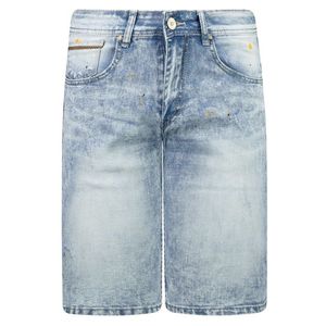 Men's denim shorts blue obraz