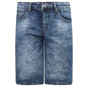 Men's blue denim shorts obraz