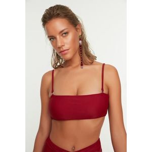 Trendyol Burgundy Bandeau Bikini Top obraz