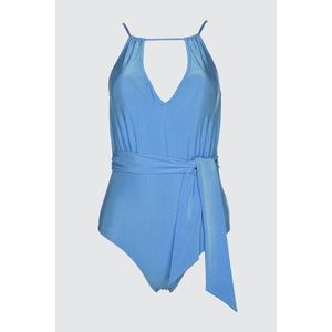 Trendyol Saks Halter Collar Tingling Detailed Swimsuit obraz