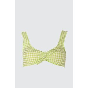 Trendyol Green Textured Tie Detailed Bikini Top obraz