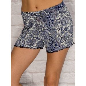 Blue boho style shorts obraz