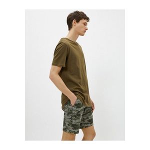 Koton Men's Khaki Patterned Shorts & Bermuda obraz