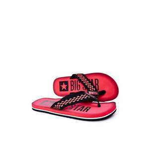 Men's Slippers Flip-Fops Big Star HH174811 Red obraz