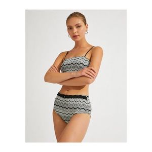 Koton Patterned Bikini Bottoms With Belt obraz