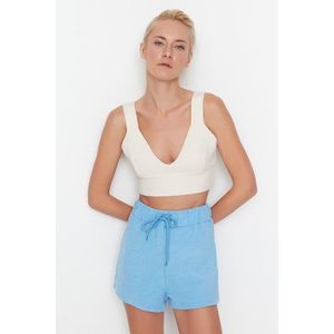 Trendyol Blue Basic Knit Shorts & Bermuda obraz