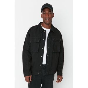 Trendyol Black Men's Big Pocket Trucker Jacket obraz