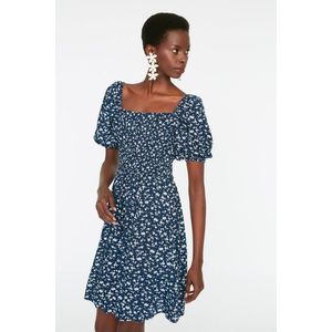 Trendyol Blue Floral Viscose Woven Dress obraz