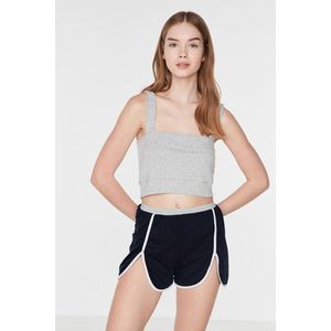 Trendyol Navy Blue-Grey Piping Knitted Shorts obraz