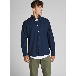 Tmavě modrá košile Jack & Jones Oxford obraz