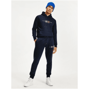 Tmavě modré pánské tepláky Tommy Hilfiger Lines Sweatpant - Pánské obraz