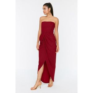 Trendyol Claret Red Detailed Evening Dress obraz