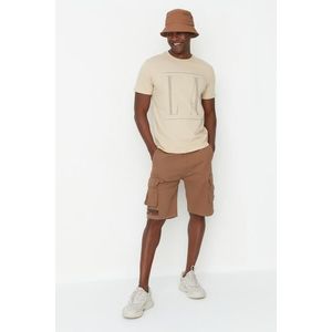 Trendyol Shorts - Brown - Normal Waist obraz