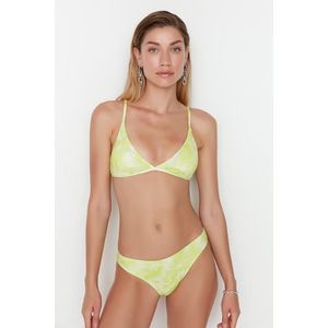 Trendyol Yellow Tie-Dye Patterned Bikini Bottoms obraz