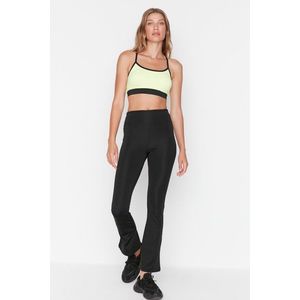 Sportovní legíny Trendyol Black Pull-On Flared Leg Yoga obraz