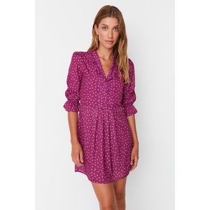 Trendyol Purple Woven Polka Dot Woven Dress obraz