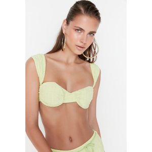 Trendyol Mint Textured Bikini Top obraz