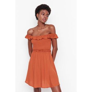 Trendyol Tile Petite Gippe Back Detailed Dress obraz