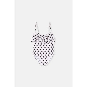 Dagi White Polka Dot Flounce Swimsuit obraz