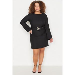 Trendyol Curve Black Belted Woven Dress obraz