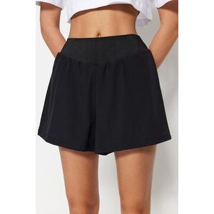 Trendyol Black 2-Layer Knitted Sports Shorts with Inside Shorts obraz