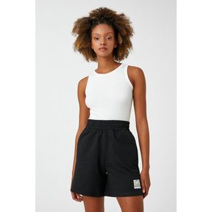 Koton Mini Shorts with a thick elasticated waist. Pockets Tag Detail. obraz