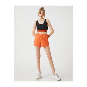 Koton Mini Sports Shorts with Embroidery Detail Tie Waist. obraz