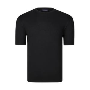 T0737 DEWBERRY MENS T-SHIRT-PLAIN BLACK obraz