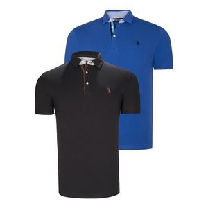 DUAL SET T8582 DEWBERRY MENS T-SHIRT-BLACK-SAKS obraz