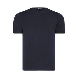 T8569 DEWBERRY BIKE COLLAR MENS T-SHIRT-PLAIN NAVY BLUE obraz