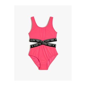 Koton Swimsuit Window Detailed Straps Ruffled Round Neck obraz