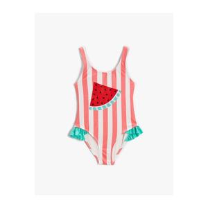 Koton Plavky s potiskem melounu, silnými ramínky a volánkovým detailem obraz