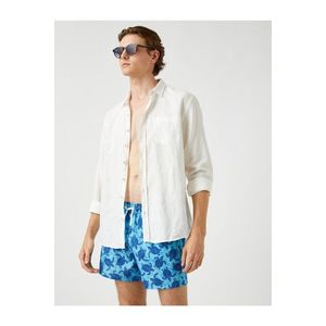 Koton Swimsuit Shorts Turtle Printed, Pockets, Tie Waist obraz